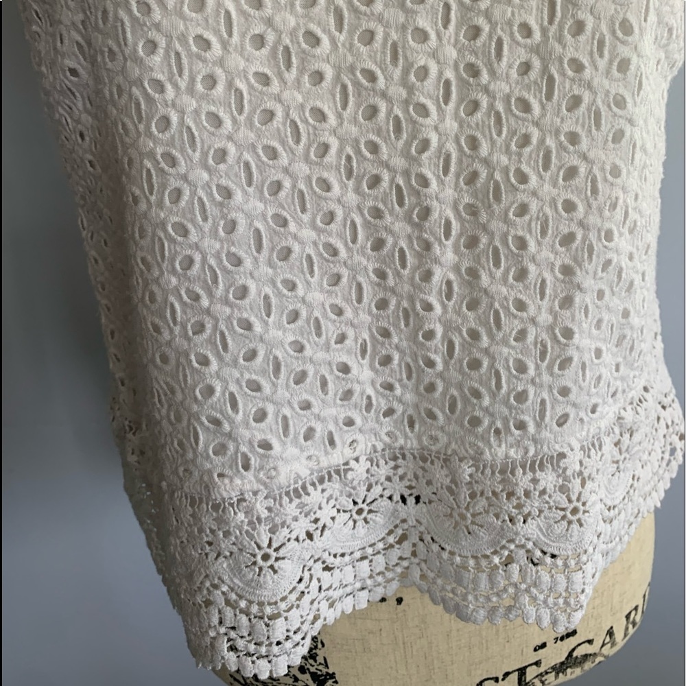 Skies Are Blue Lace‎ Top 100% cotton - Picture 9 of 10